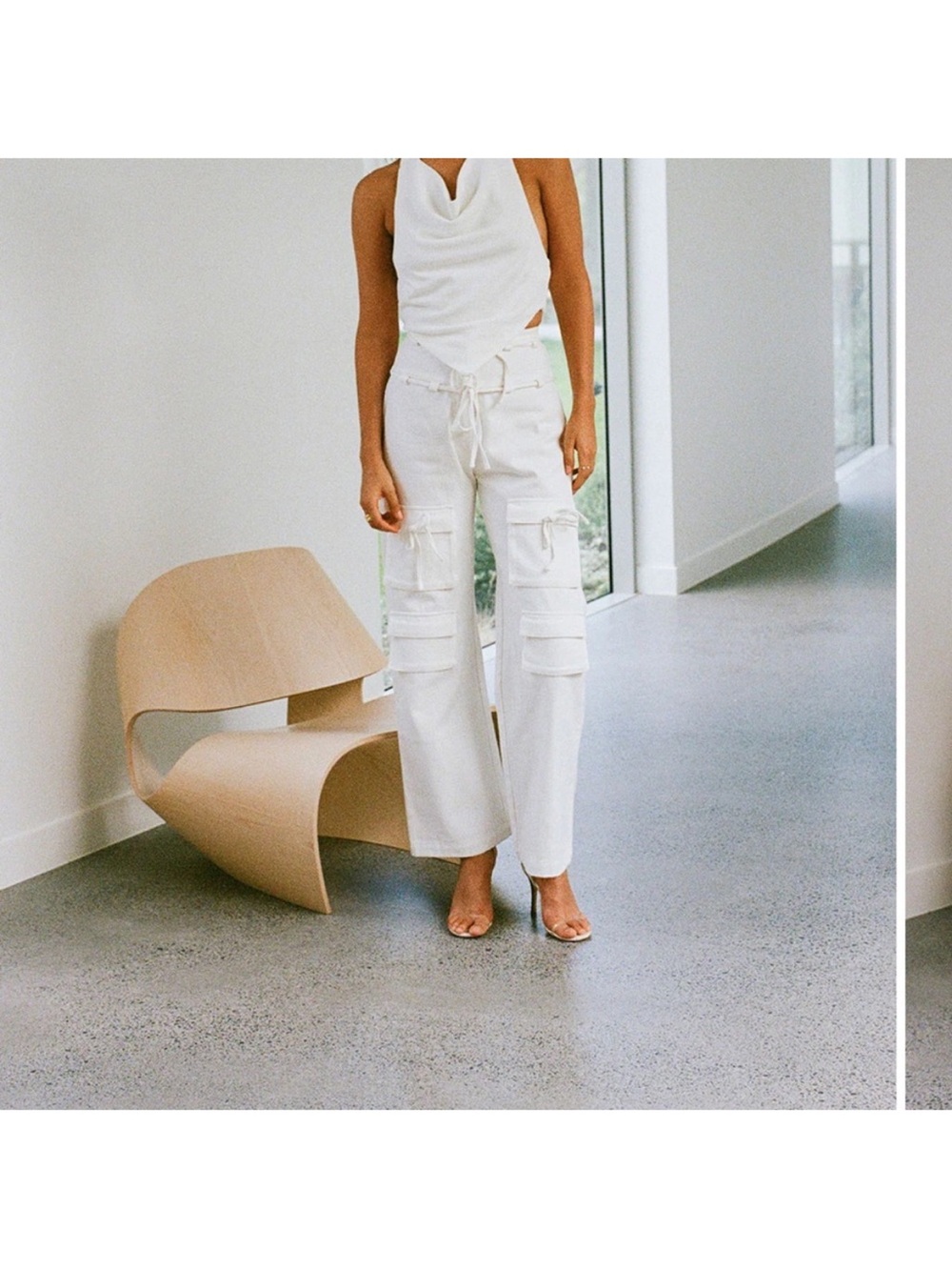 Sabo Skirt Jaicee White Cargo Utility Pants Size 6